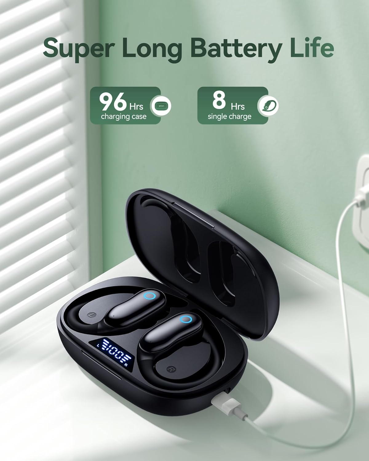 GNMN Active Noise Cancelling Ear Buds Wireless Earbuds