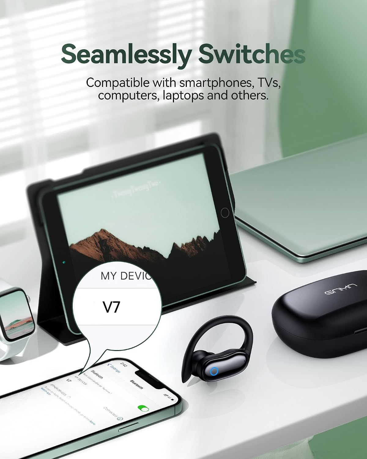 GNMN Active Noise Cancelling Ear Buds Wireless Earbuds
