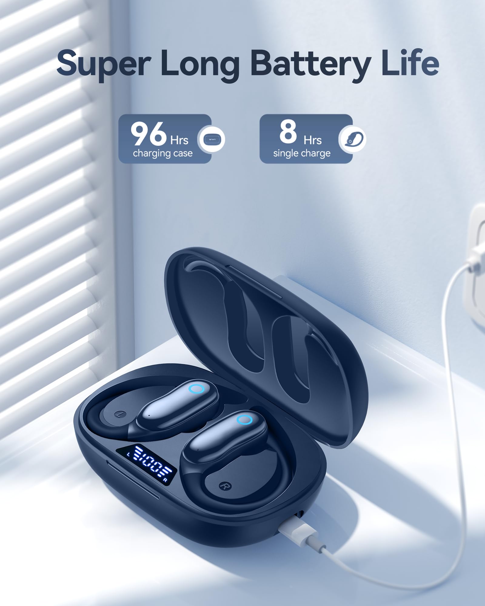 GNMN Active Noise Cancelling Ear Buds Wireless Earbuds
