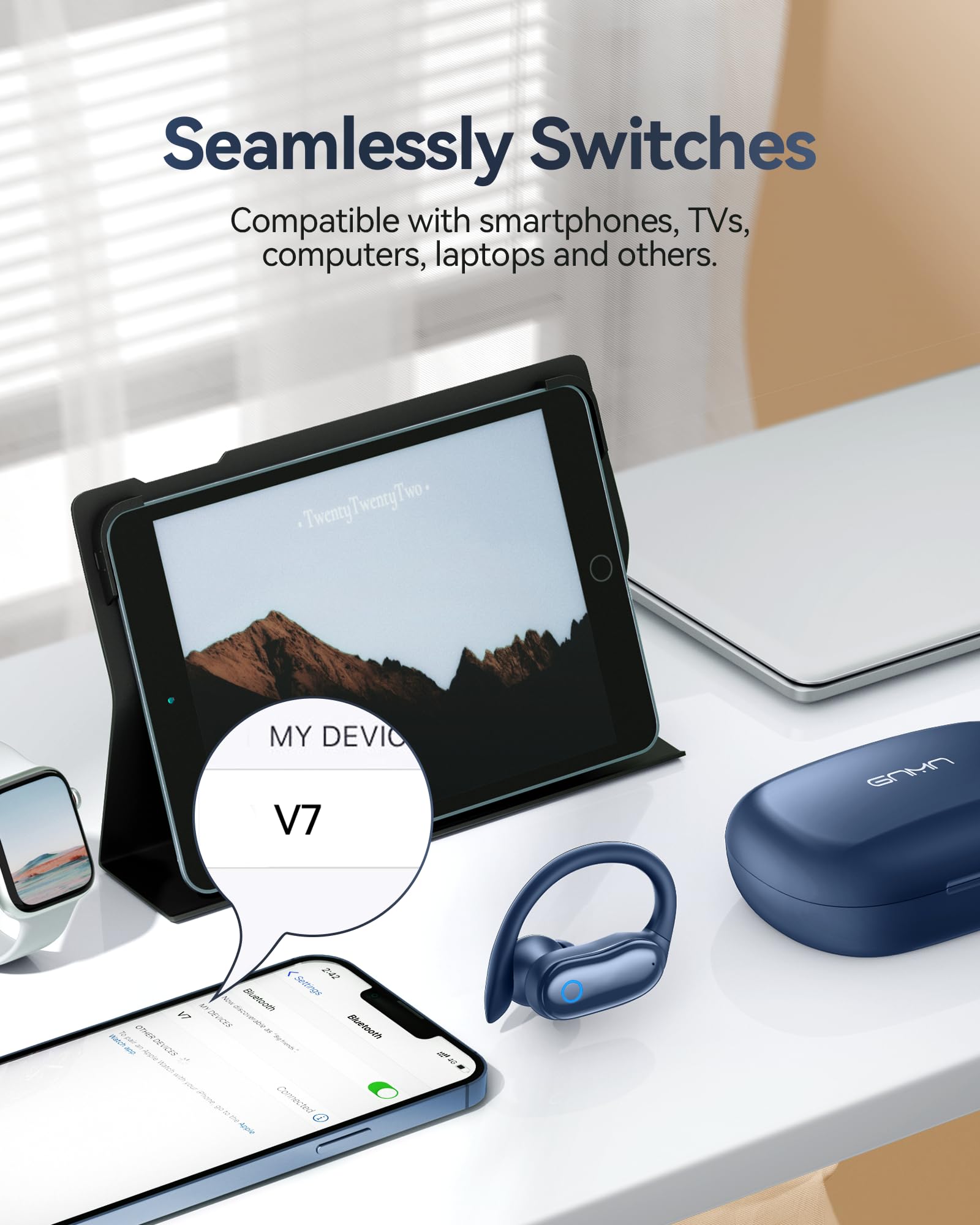 GNMN Active Noise Cancelling Ear Buds Wireless Earbuds