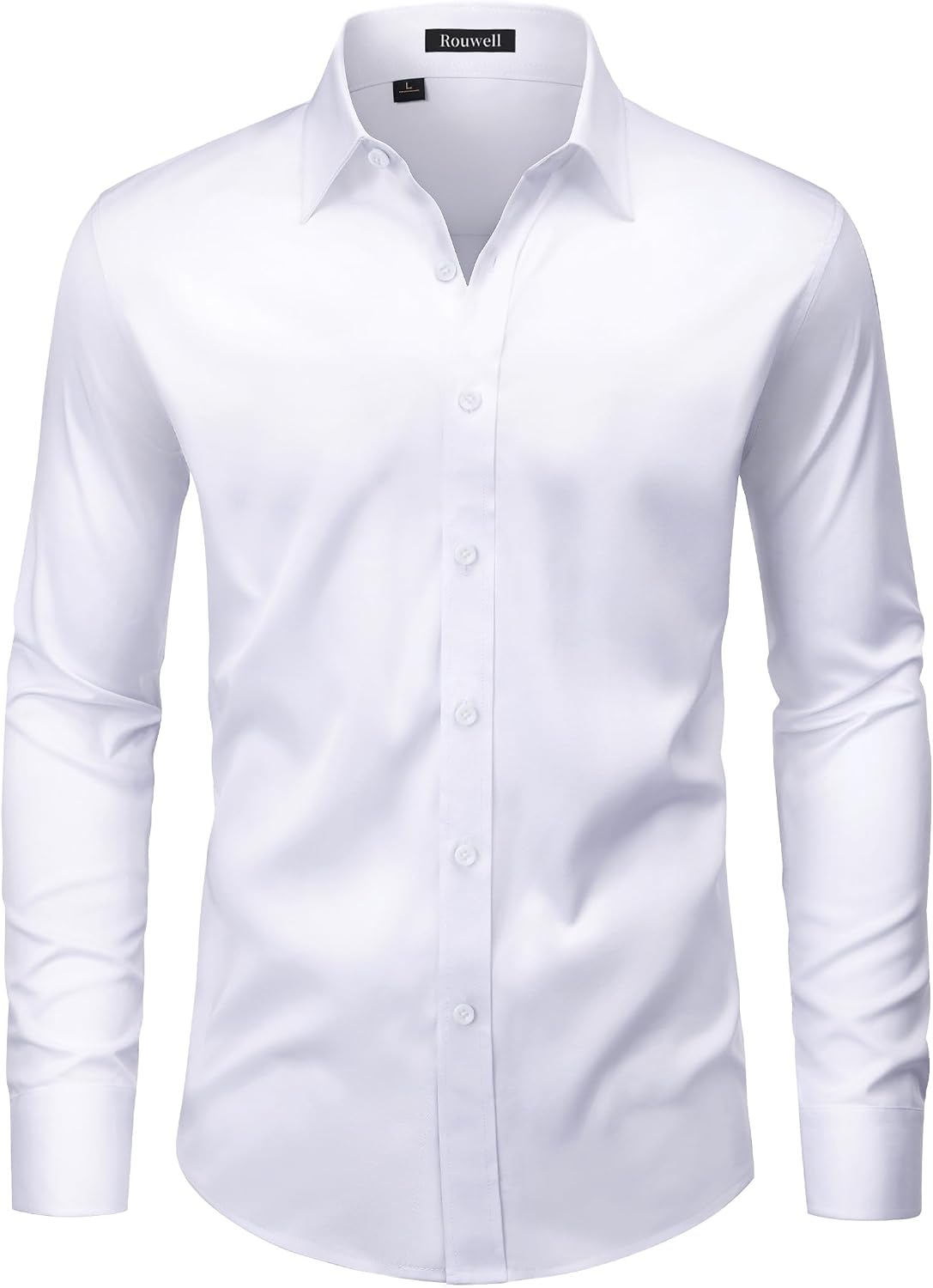 Qizue Men’s Regular Fit Long Sleeve Button Down Dress Shirt
