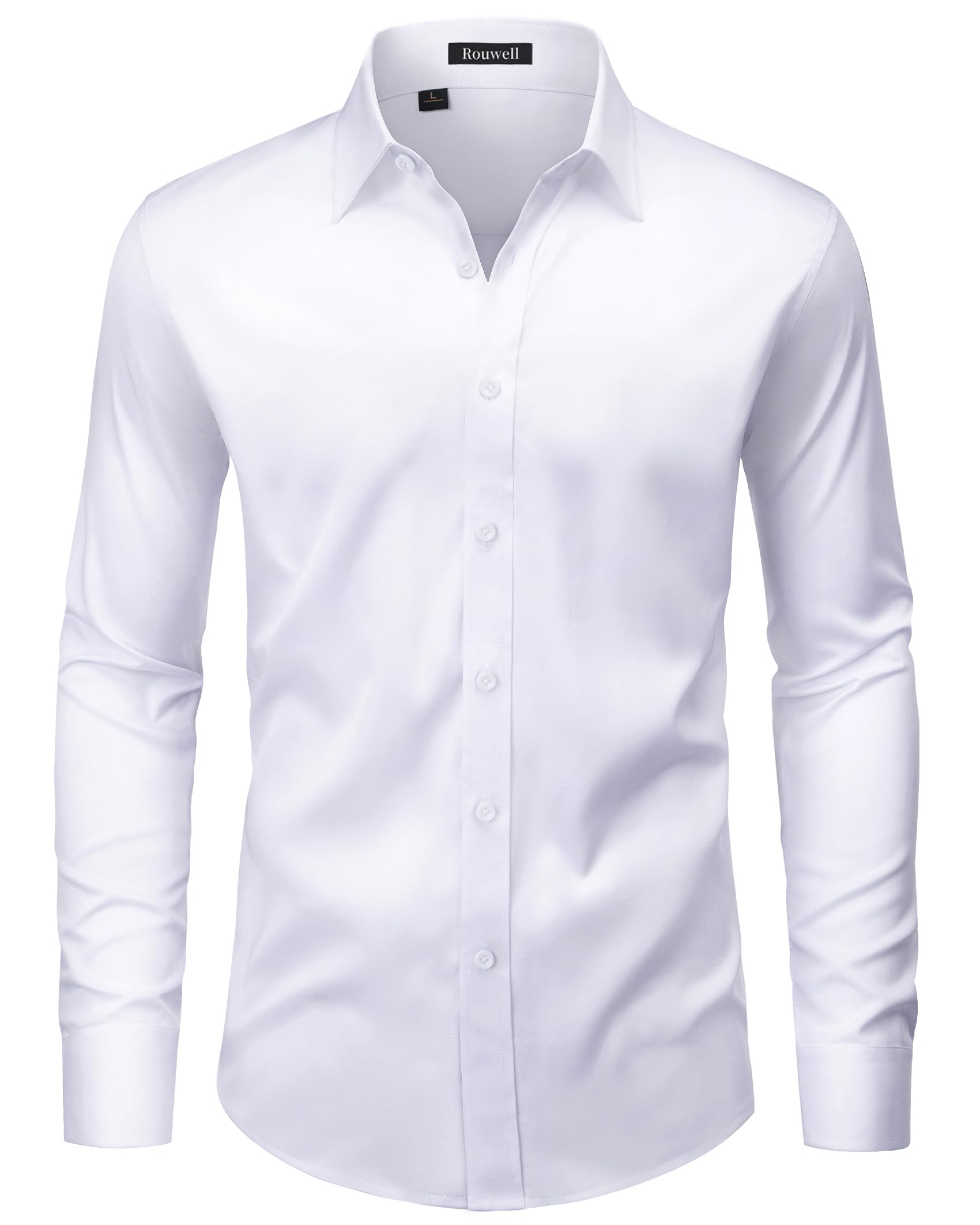 Qizue Men’s Regular Fit Long Sleeve Button Down Dress Shirt