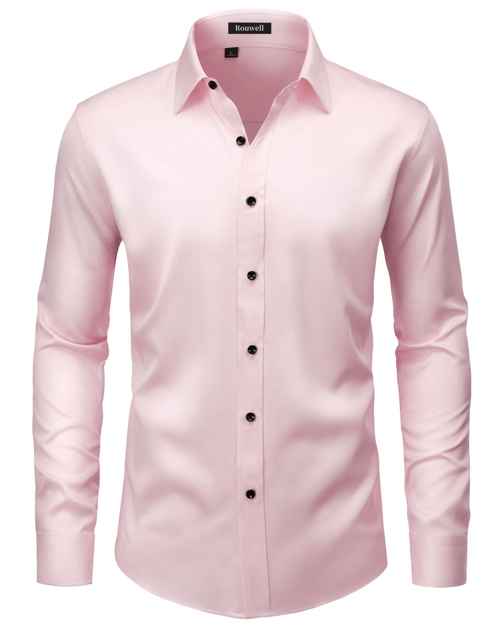 Qizue Men’s Regular Fit Long Sleeve Button Down Dress Shirt