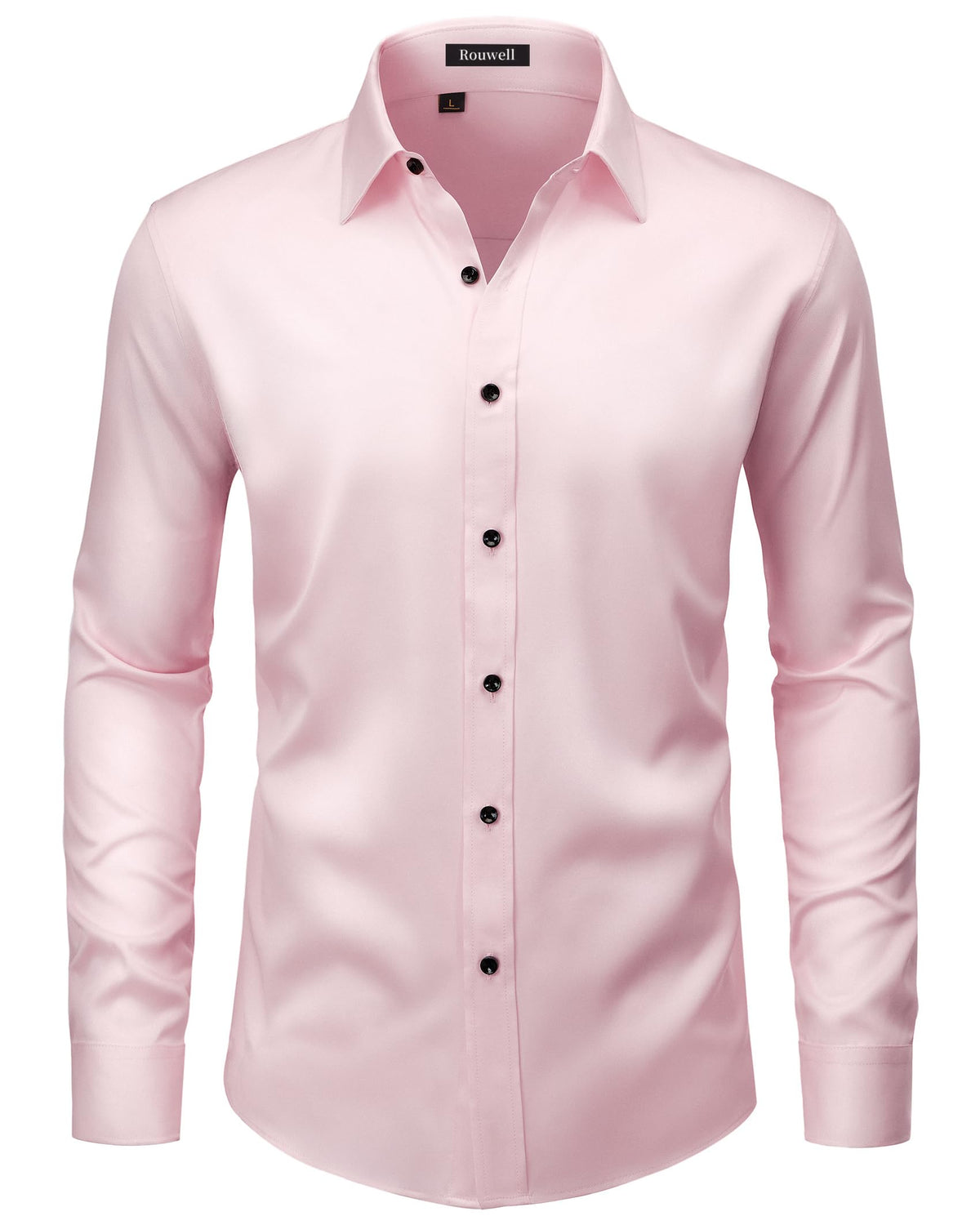 Qizue Men’s Regular Fit Long Sleeve Button Down Dress Shirt