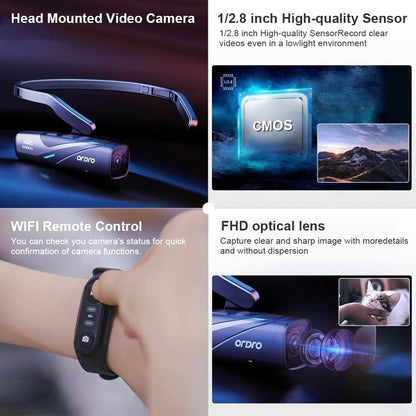 ORDRO EP8 4K 60FPS Head-Mounted 