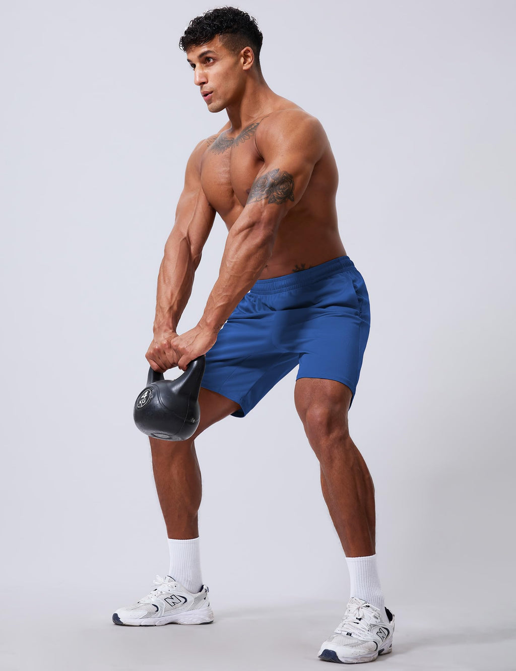 Qizue Men’s 9" Inseam Athletic Mesh Shorts