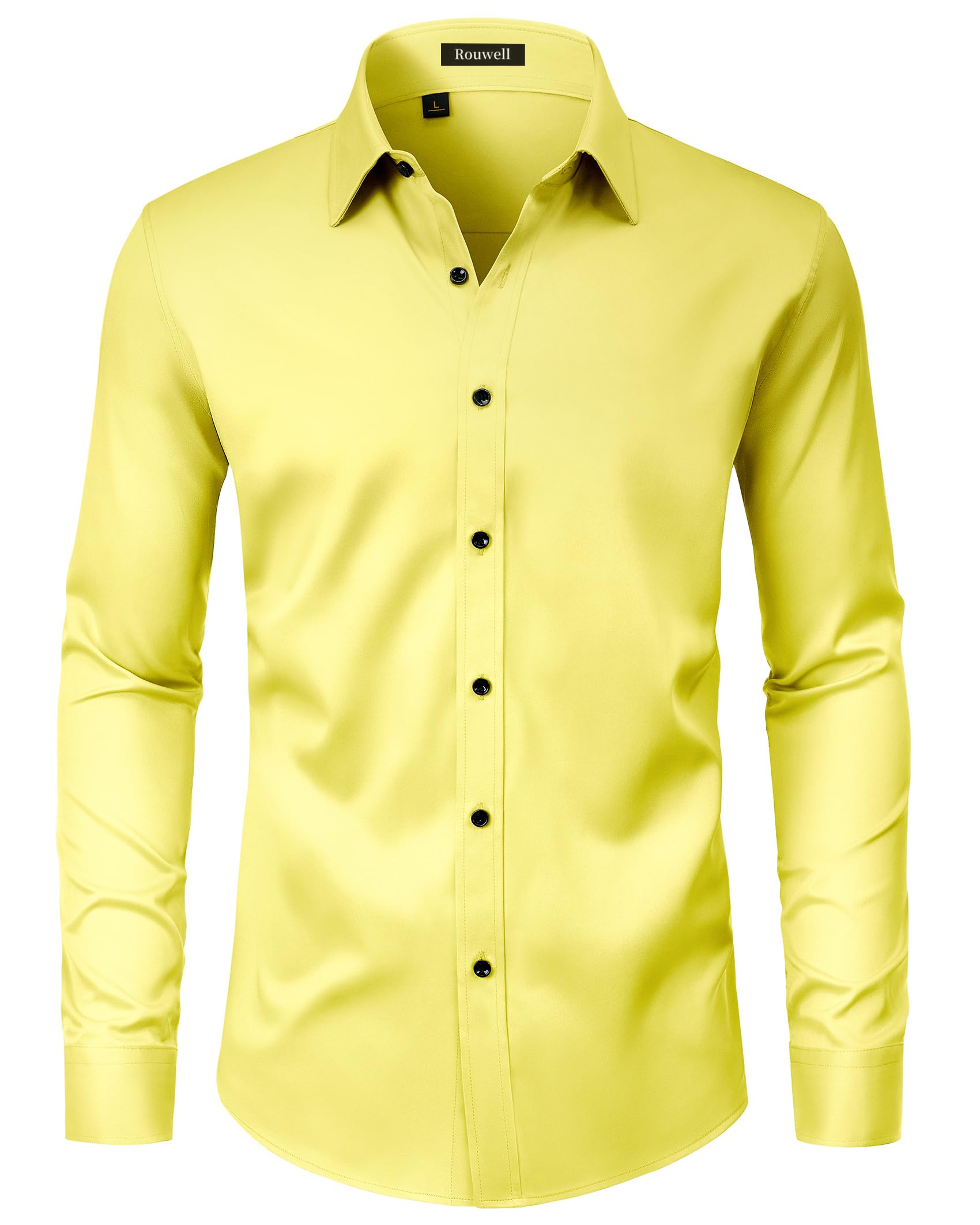 Qizue Men’s Regular Fit Long Sleeve Button Down Dress Shirt