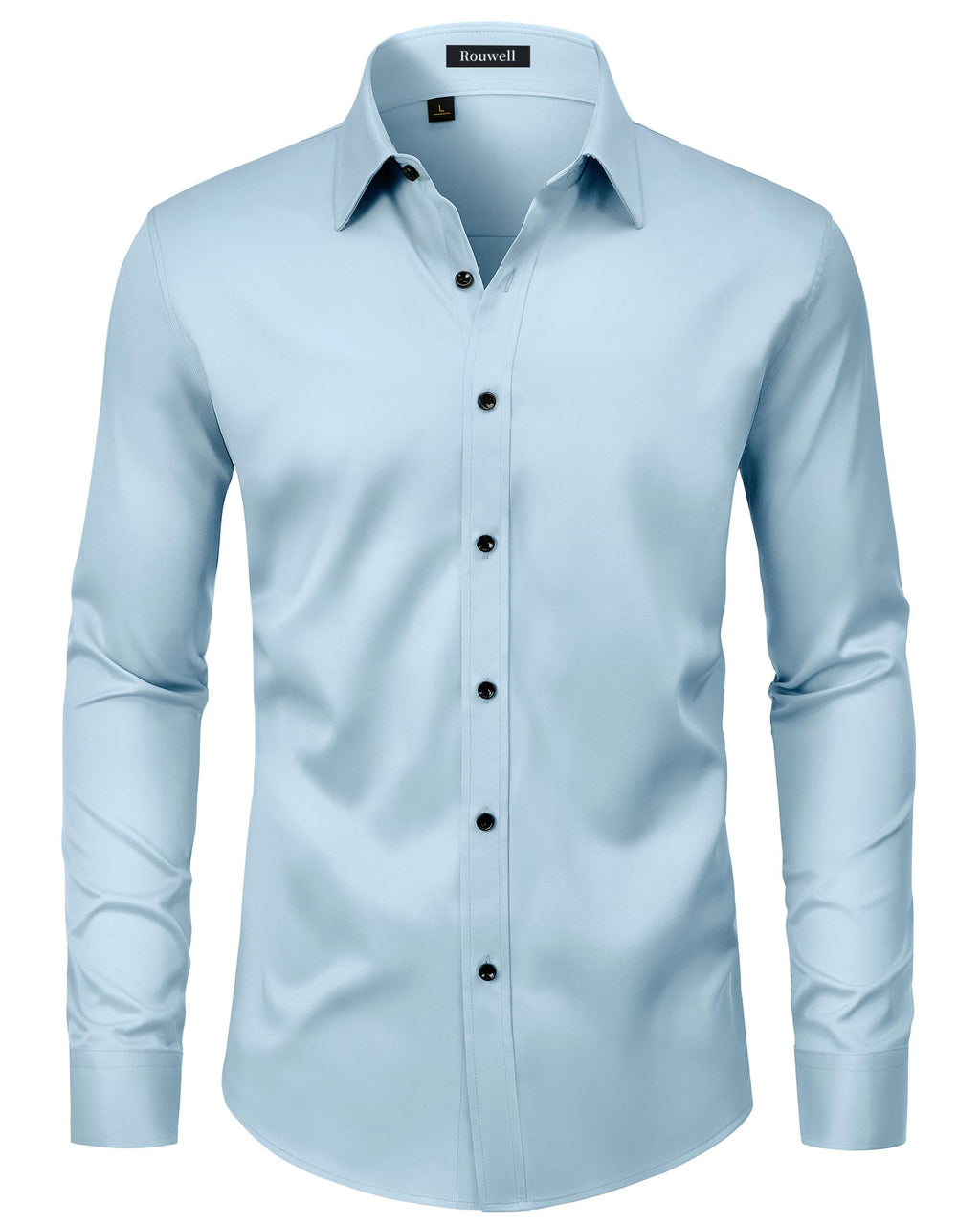 Qizue Men’s Regular Fit Long Sleeve Button Down Dress Shirt