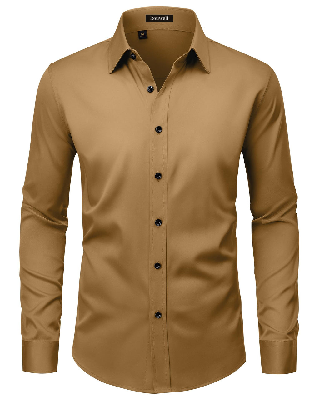 Qizue Men’s Regular Fit Long Sleeve Button Down Dress Shirt