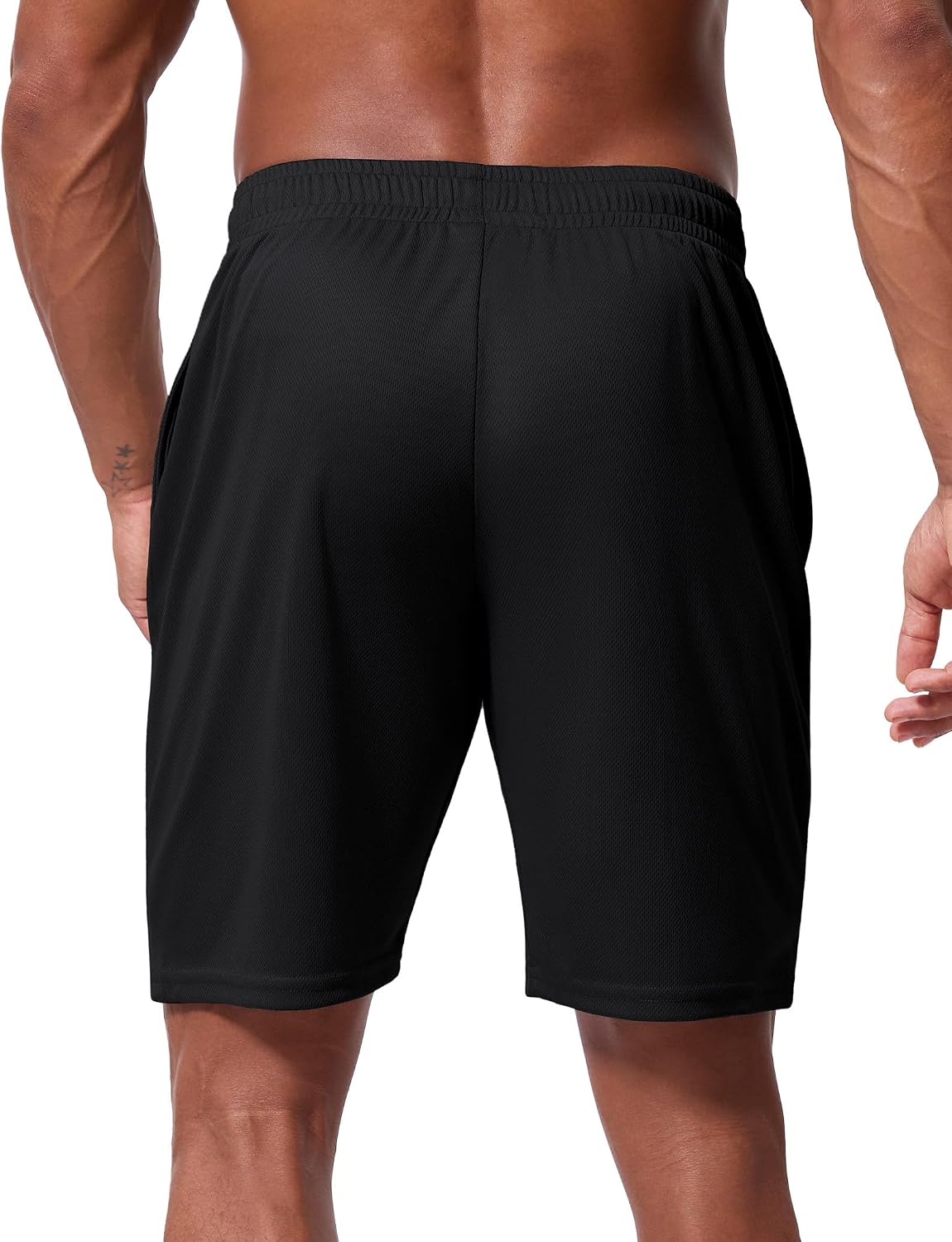 Qizue Men’s 9" Inseam Athletic Mesh Shorts