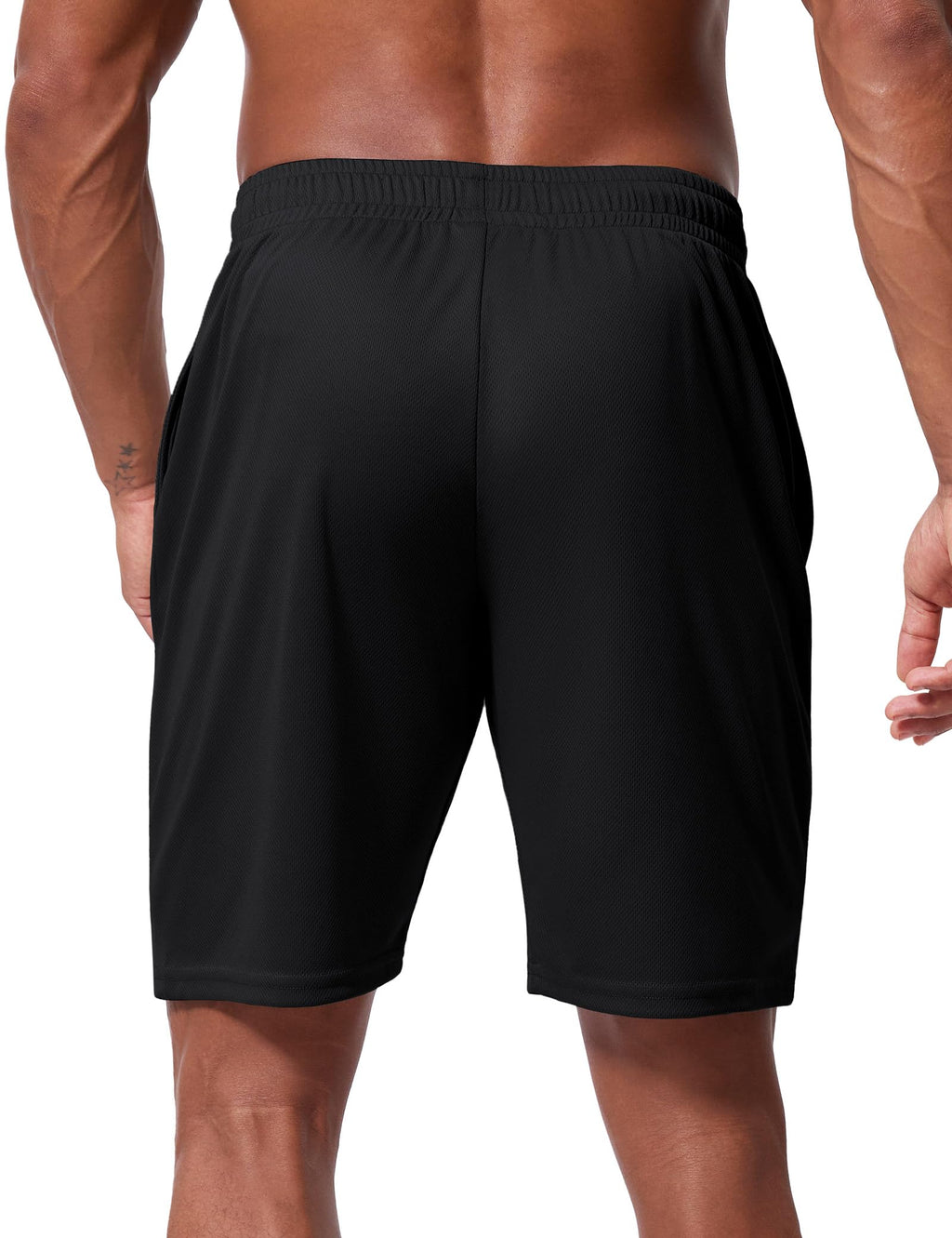 Qizue Men’s 9" Inseam Athletic Mesh Shorts