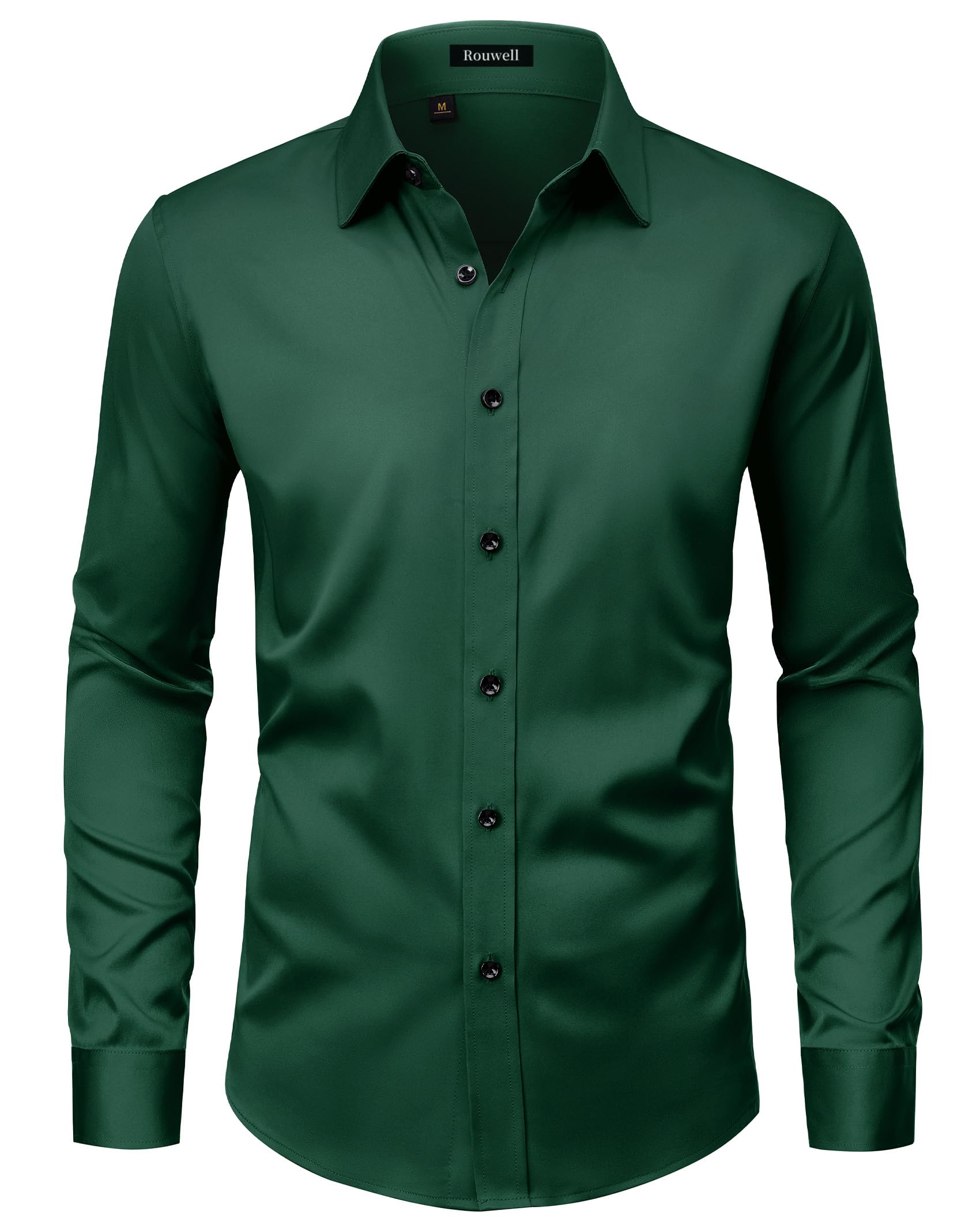 Qizue Men’s Regular Fit Long Sleeve Button Down Dress Shirt
