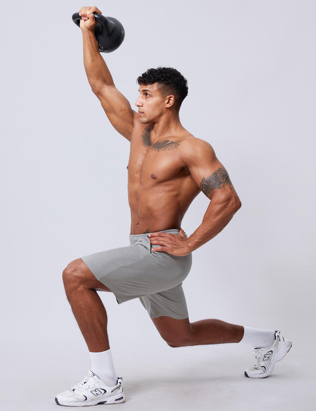 Qizue Men’s 9" Inseam Athletic Mesh Shorts
