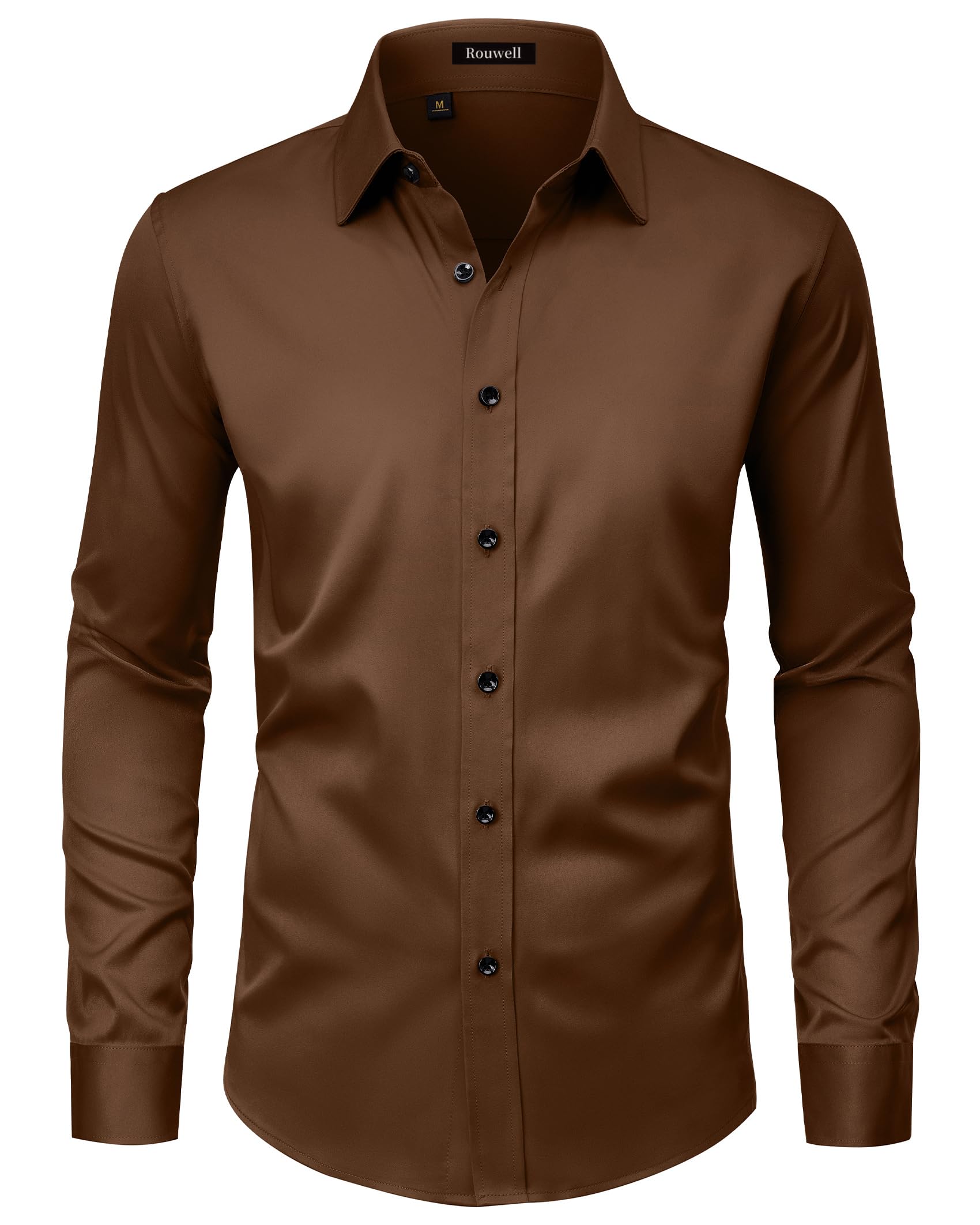Qizue Men’s Regular Fit Long Sleeve Button Down Dress Shirt