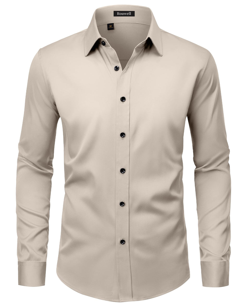 Qizue Men’s Regular Fit Long Sleeve Button Down Dress Shirt