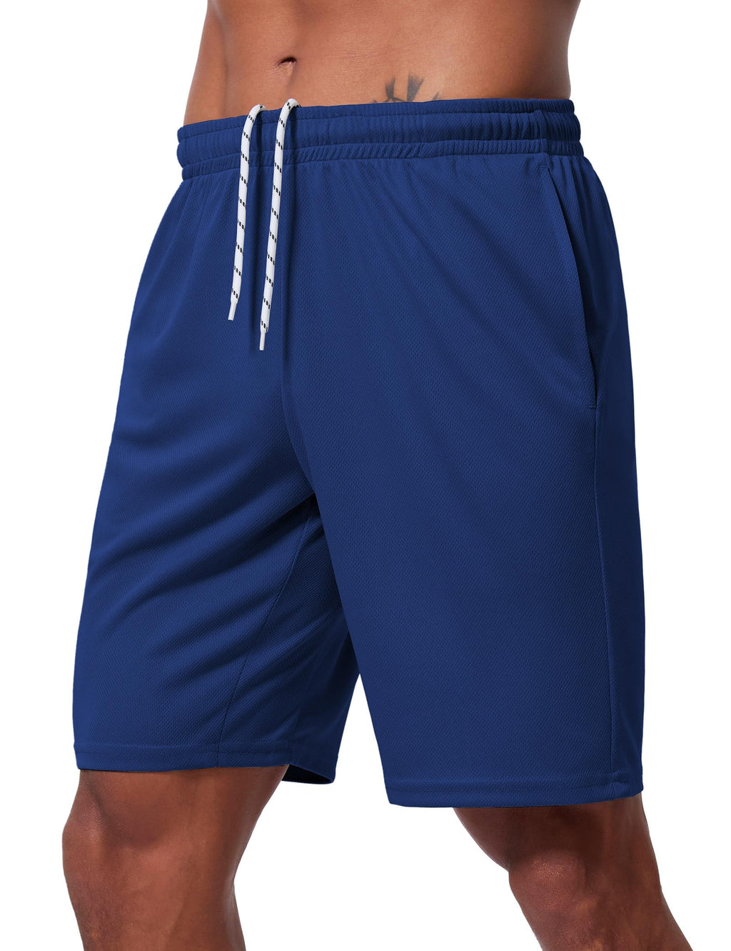 Qizue Men’s 9" Inseam Athletic Mesh Shorts