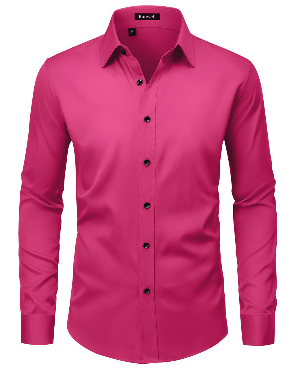 Qizue Men’s Regular Fit Long Sleeve Button Down Dress Shirt