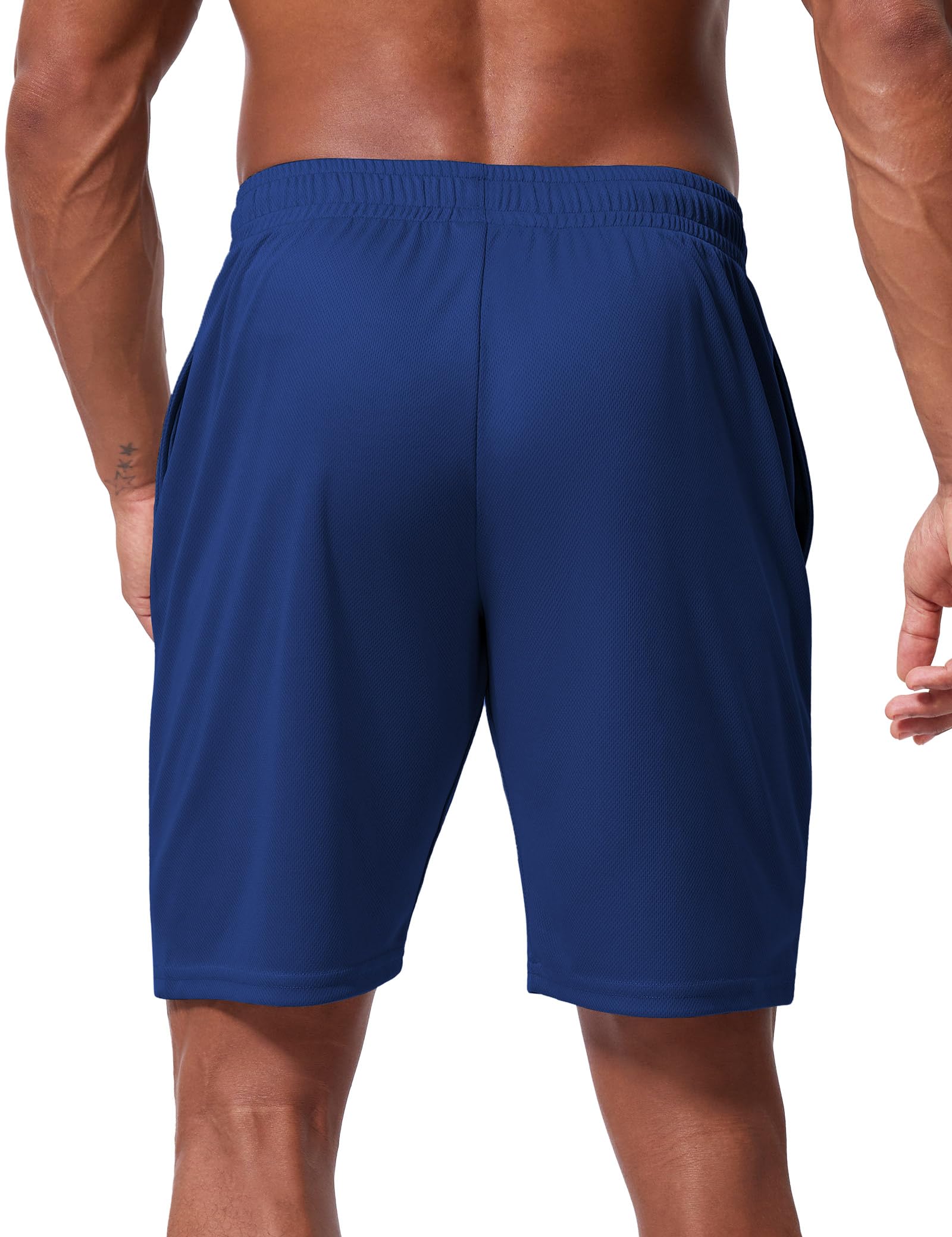 Qizue Men’s 9" Inseam Athletic Mesh Shorts
