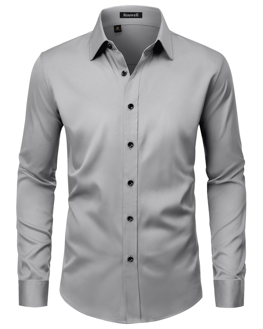 Qizue Men’s Regular Fit Long Sleeve Button Down Dress Shirt