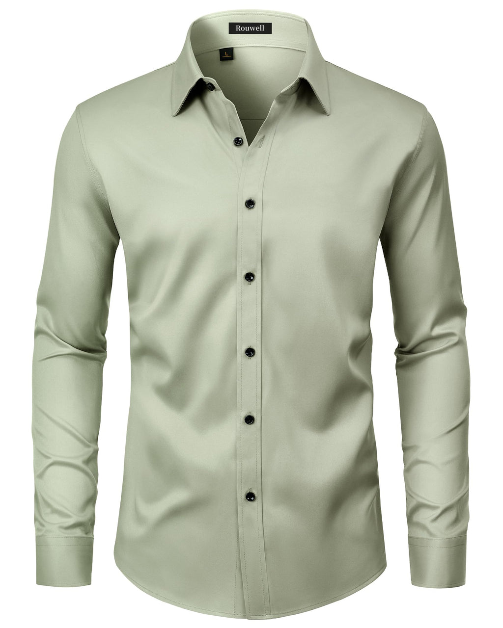 Qizue Men’s Regular Fit Long Sleeve Button Down Dress Shirt
