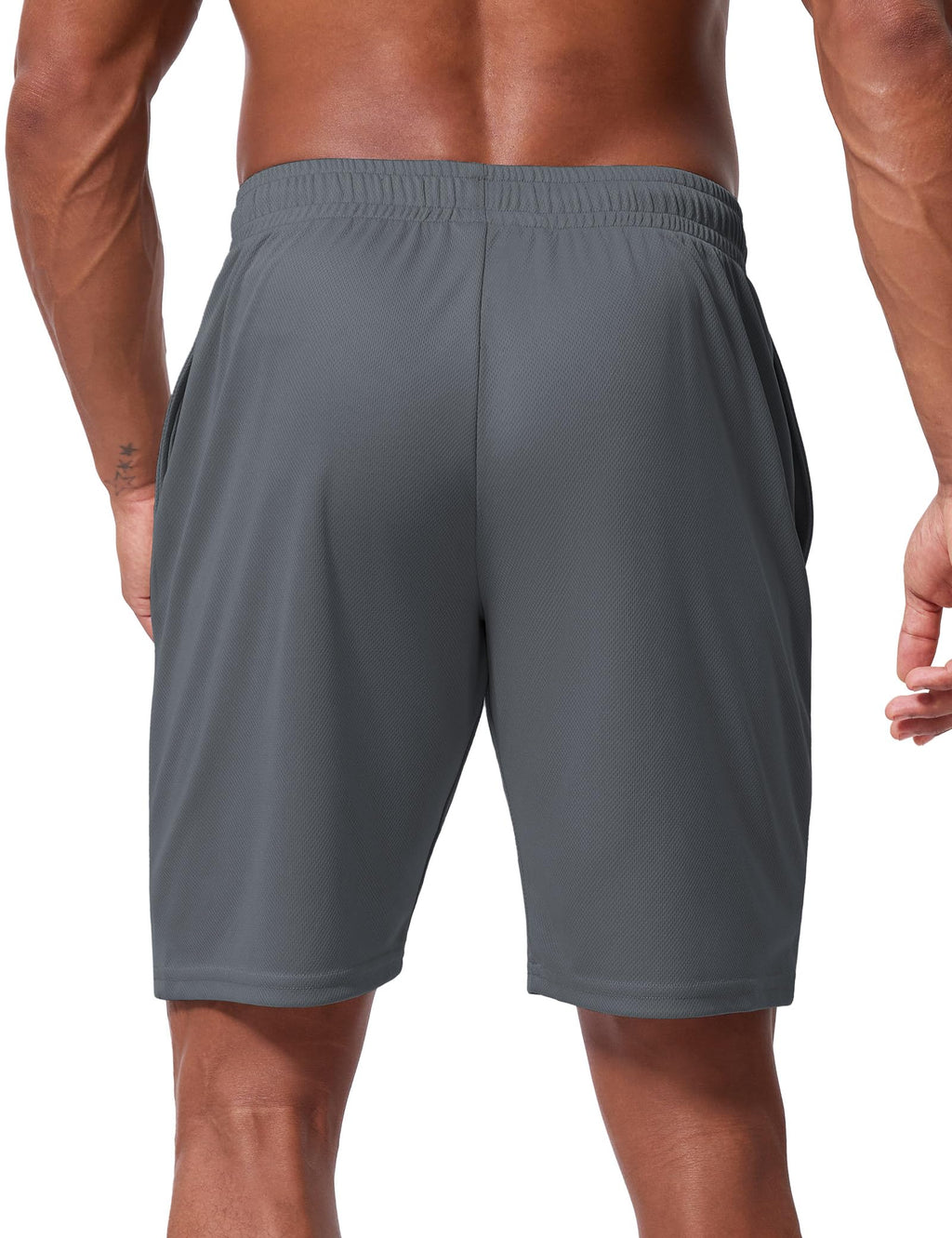 Qizue Men’s 9" Inseam Athletic Mesh Shorts