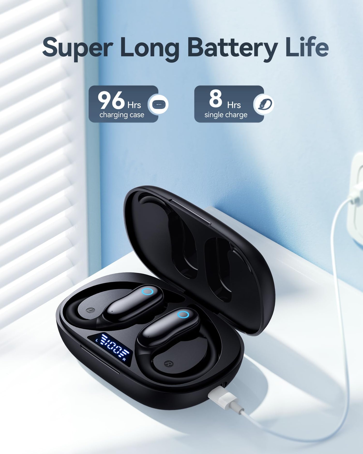 GNMN Active Noise Cancelling Ear Buds Wireless Earbuds
