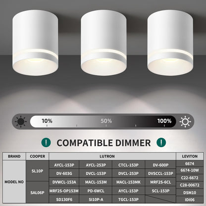 5.9“ Ceiling Light Fixtures, 20W 1800LM 3CCT 2700K-6000K Dimmable Flush Mount Ceiling Light for Hallway Kitchen Entryway, Black Cylinder Ceiling Lighting for Living Room 1-Pack