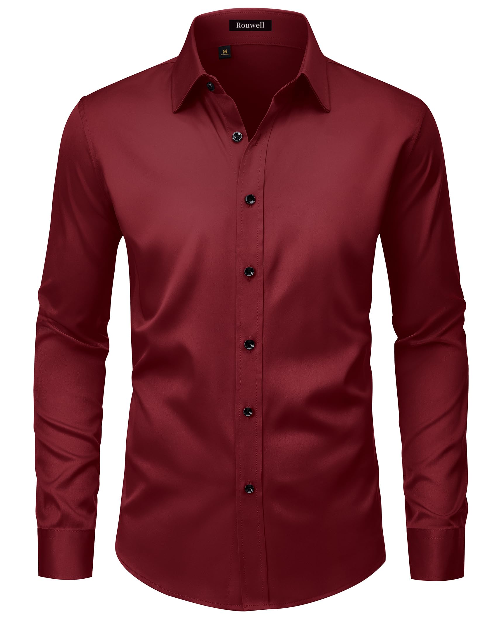 Qizue Men’s Regular Fit Long Sleeve Button Down Dress Shirt