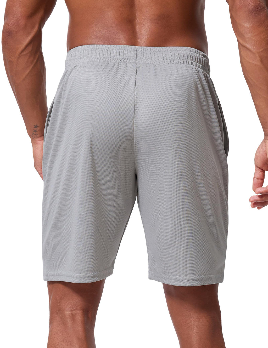 Qizue Men’s 9" Inseam Athletic Mesh Shorts