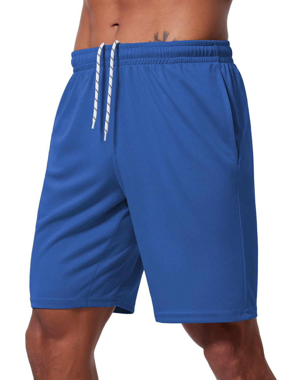 Qizue Men’s 9" Inseam Athletic Mesh Shorts