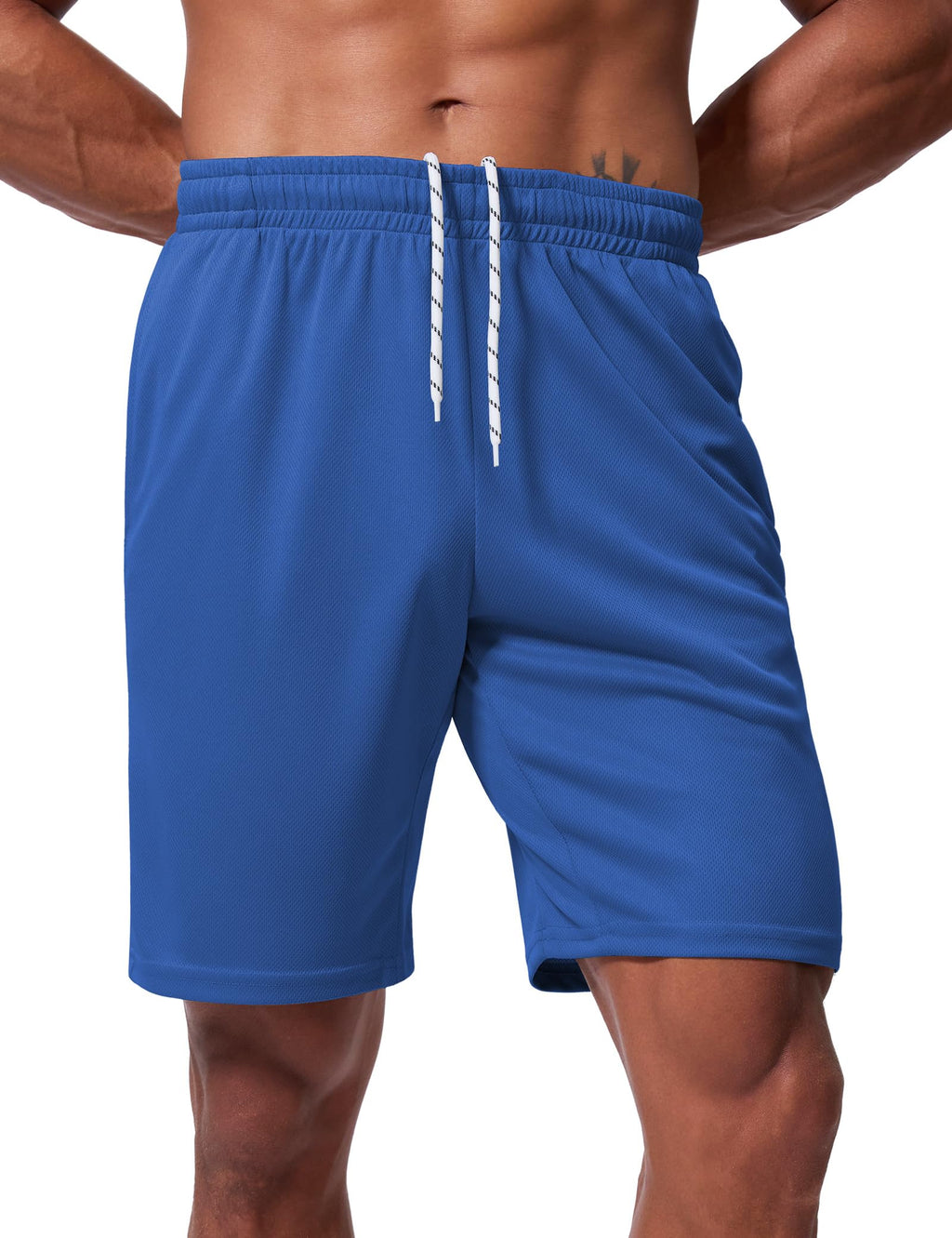 Qizue Men’s 9" Inseam Athletic Mesh Shorts